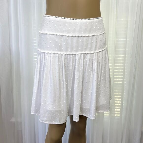 Forever 21 White Knot Skirt Lined Medium - Picture 1 of 7